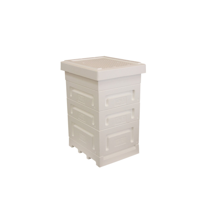 Daugiaaukštis  polistireninis 10R avilys (korpusai be falcų) su maitintuve