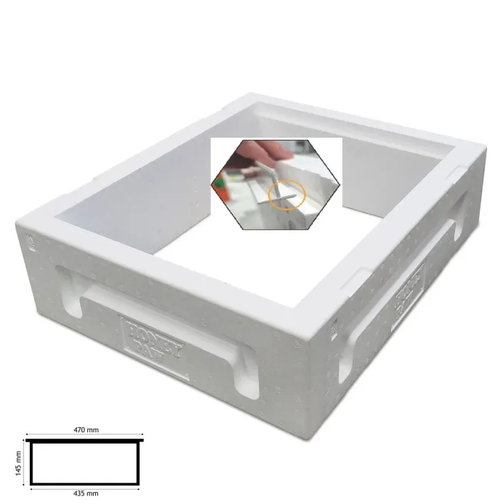 Daugiaaukštis  polistireninis 10R avilys (korpusai be falcų) su maitintuve