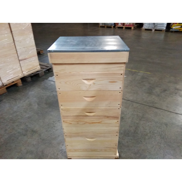 Medinis daugiaaukštis 10 rėmelių avilys, 6 meduviniai korpusai