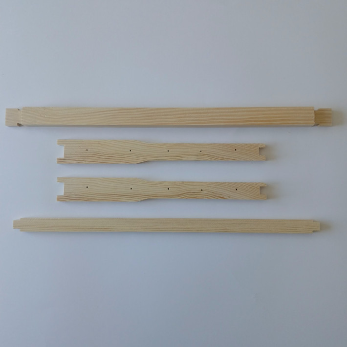 Lizdinio rėmelio ruošinys suneriamas, 470 x 300 x 35  su 10 skylučių vielai