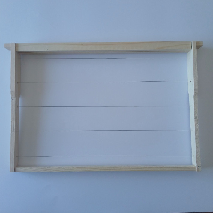 Lizdinis rėmelis suneriamas įvielintas su ąselėmis,Latviškiems aviliams 465x300x35, su 10 skylučių ir išfrezuotu grioveliu