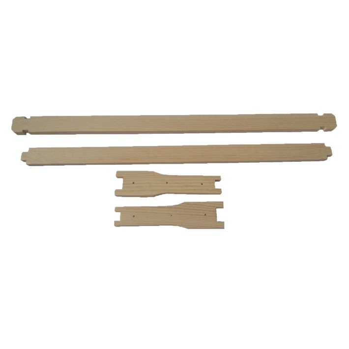 Medudinio  rėmelio ruošinys, suneriamas 470 x 145 x 35 su 4 skylutėmis vielai.