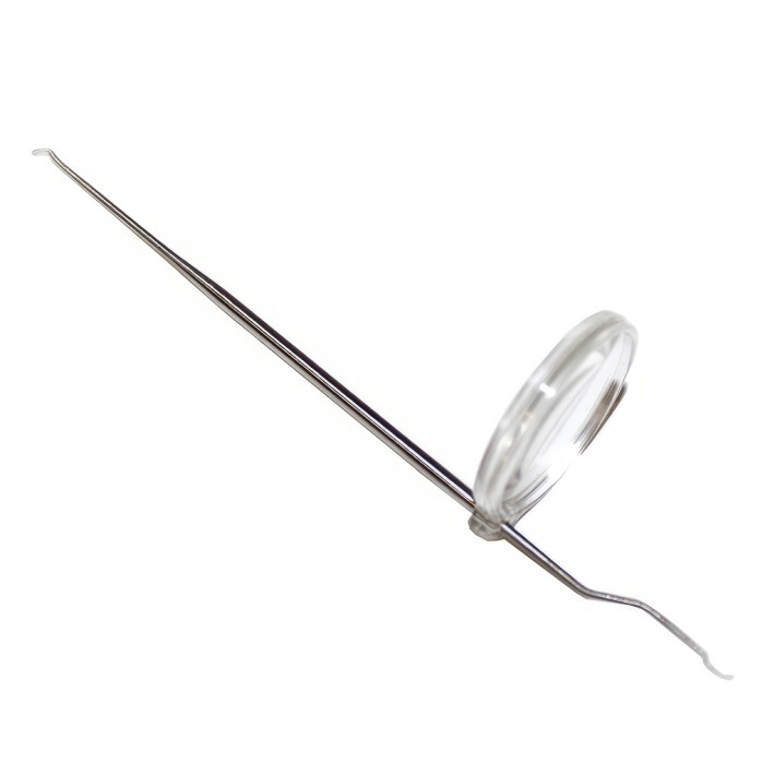 Keltukas nerūdijančio plieno su padidinamuoju stiklu