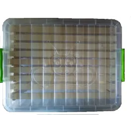 Plastikinė uždaroma dėžė korių saugojimui 8/14 rėmėlių