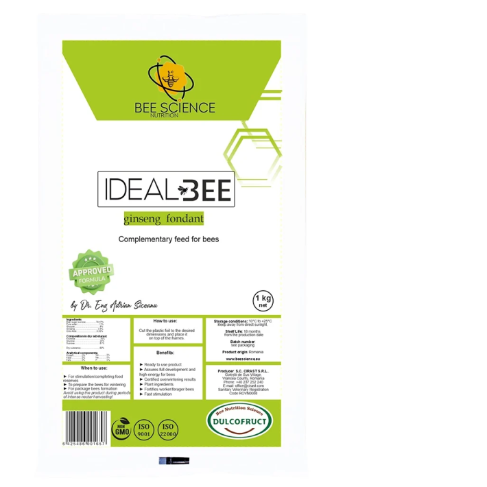 Kandi tešla su Ženšeniu 1 kg. DULCOFRUCT IDEALBEE
