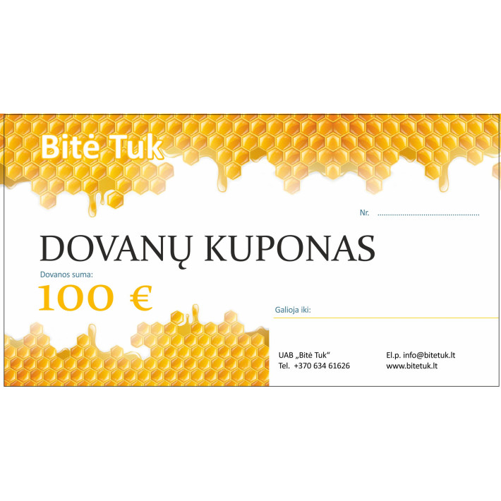 Dovanų kuponas 100 E