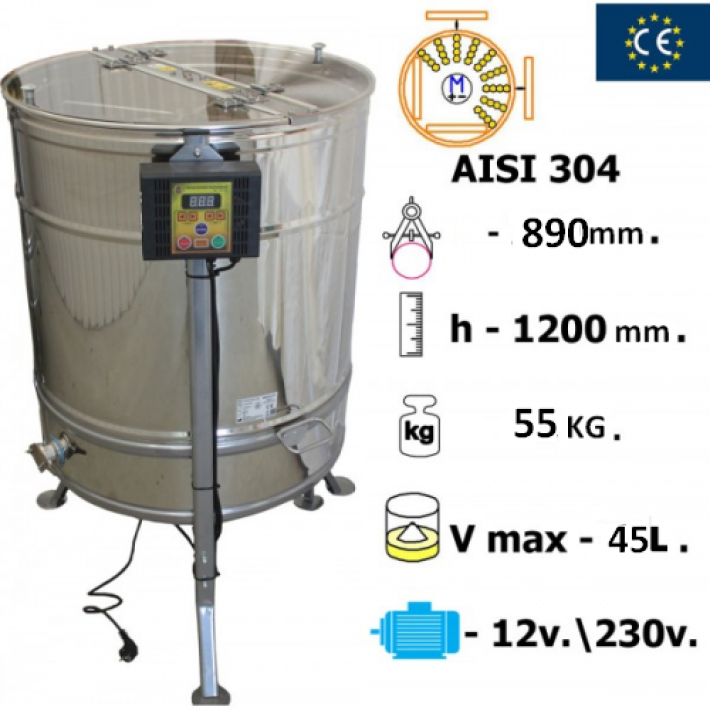 Radialinis 18/36/36 rėmelių universalus medsukis, elektrinis, nerūdijančio plieno
