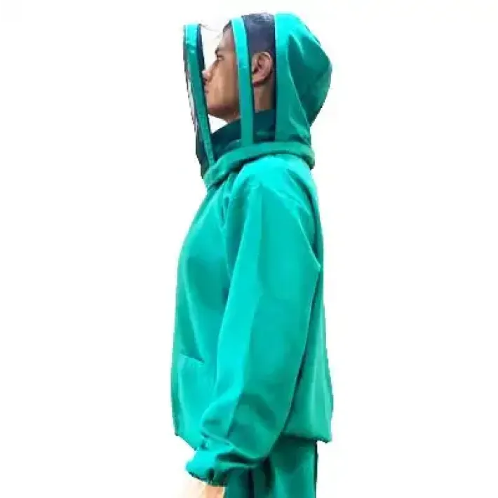 Striukė bitininkui gabardinas su skafandro modelio kepure 46-48 dydis, žalia