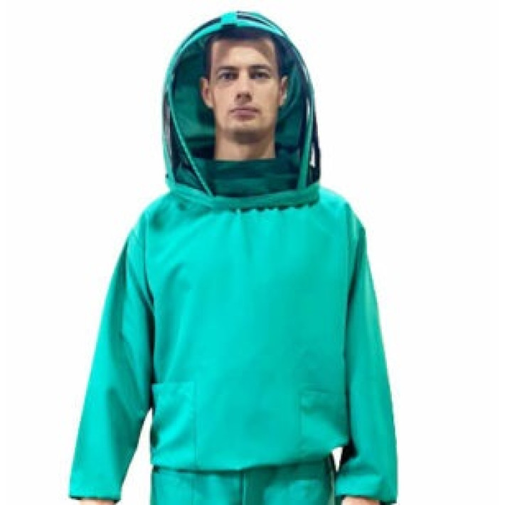 Striukė bitininkui gabardinas su skafandro modelio kepure 50-52 dydis, žalia