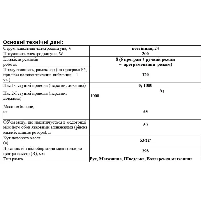 Медогонка 14-рамочная автоматическая полуповоротная под рамку 