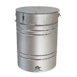 Medaus nusodinimo talpa su filtru medui 250 l, išleidimo sklendė nerūdijančio plieno