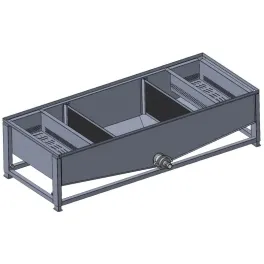 Medaus nusodinimo talpa horizontali medui filtruoti 60l (0.8 AISI 304)