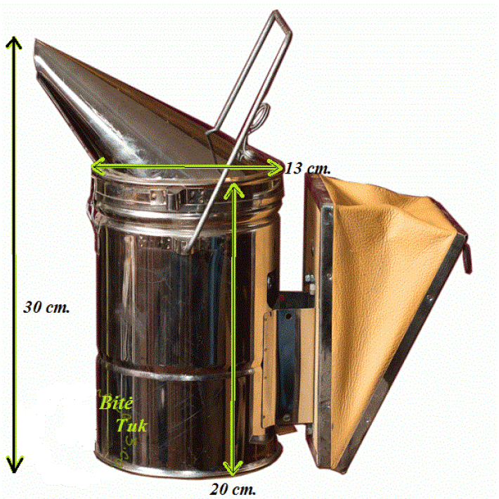 Dūminė didelė nerūdijančio plieno, odinės dumplės 