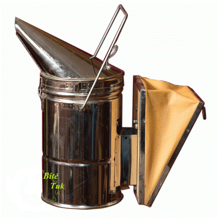 Dūminė didelė nerūdijančio plieno, odinės dumplės 