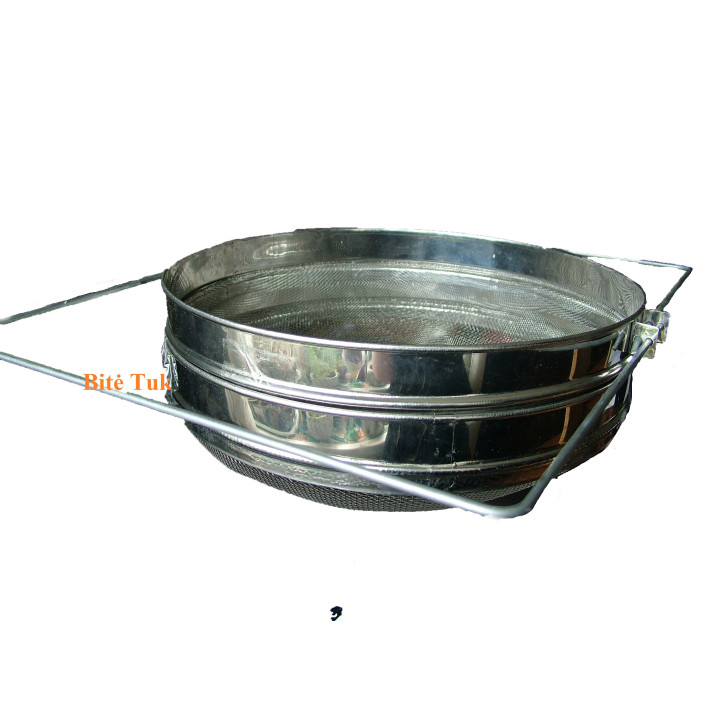 Didelis dvigubas koštuvas nerūdijančio plieno 300 mm