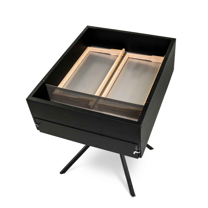 Saulės vaško lydytuvas 3 lizdiniams rėmeliams su besisukančiu stovu